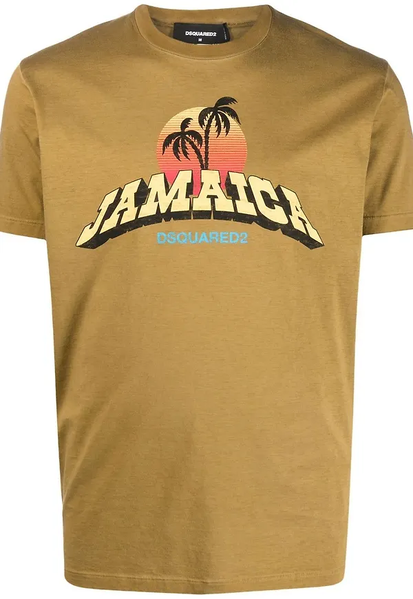 Dsquared2 t-shirt med grafiskt tryck - Brun