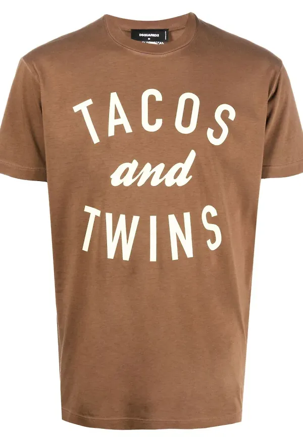 Dsquared2 t-shirt med grafiskt tryck - Brun