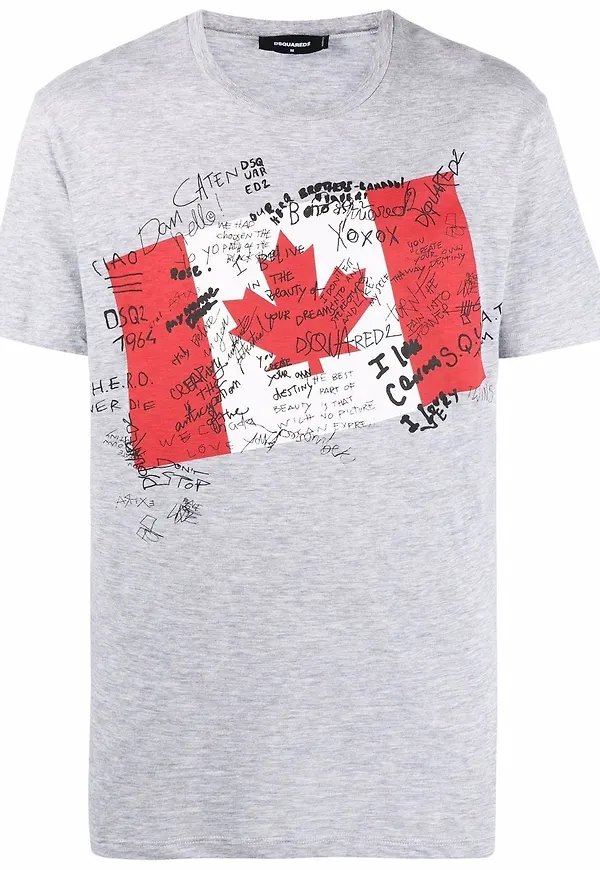 Dsquared2 t-shirt med grafiskt tryck - Grå