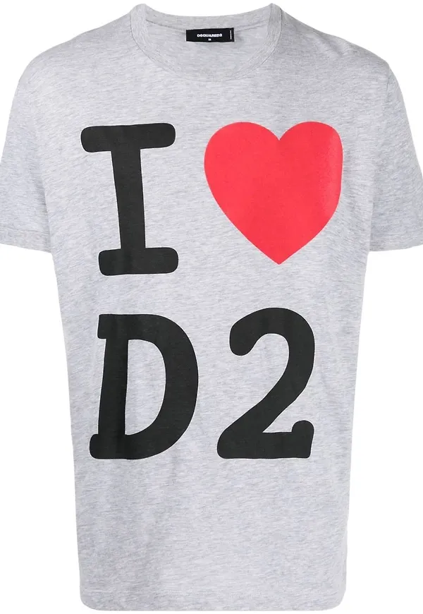 Dsquared2 t-shirt med grafiskt tryck - Grå