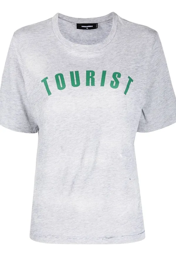 Dsquared2 t-shirt med grafiskt tryck - Grå
