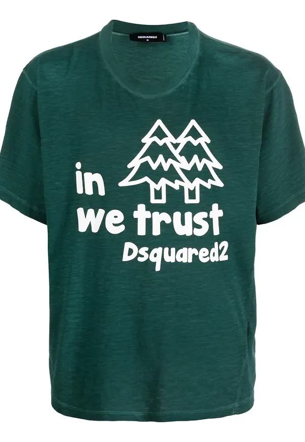 Dsquared2 t-shirt med grafiskt tryck - Grön