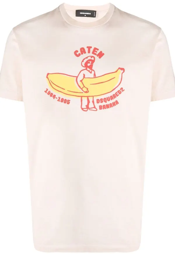Dsquared2 t-shirt med grafiskt tryck - Neutral