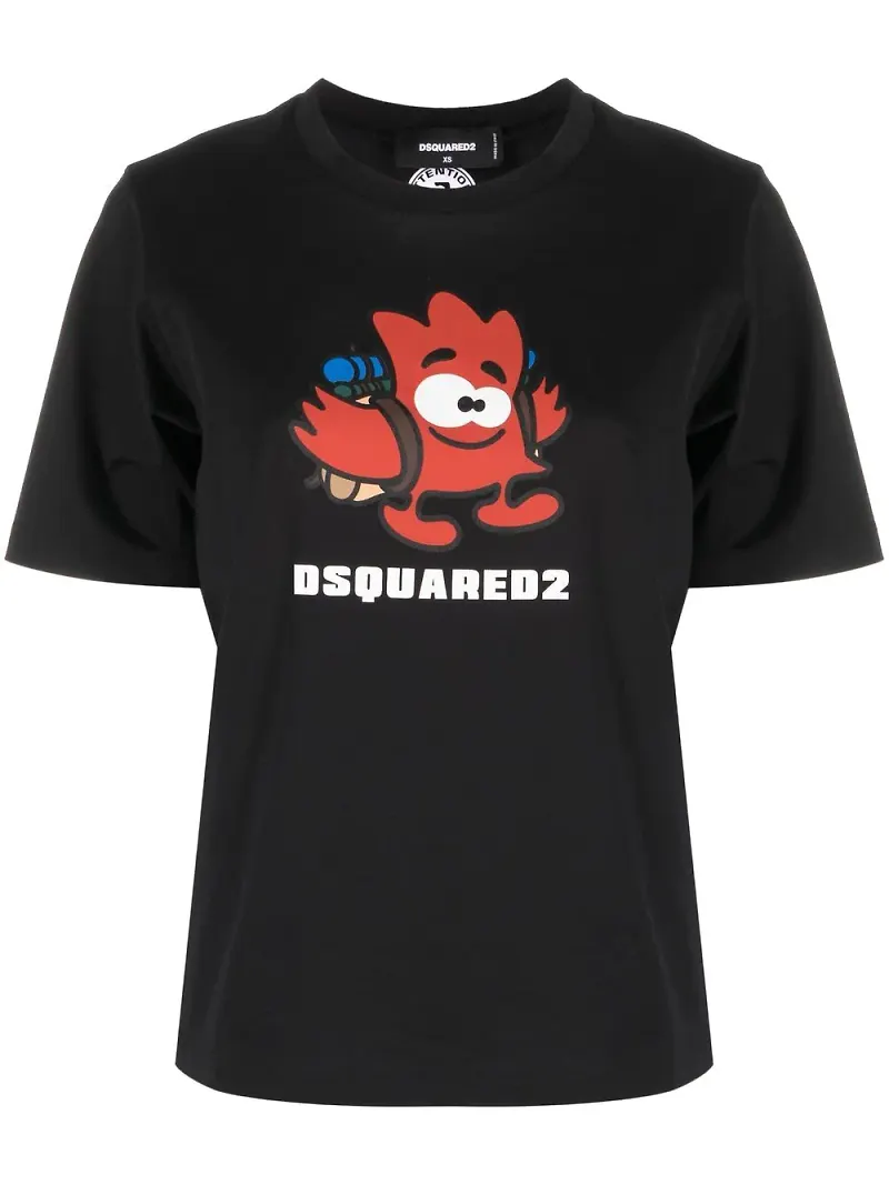 Dsquared2 t-shirt med grafiskt tryck - Svart