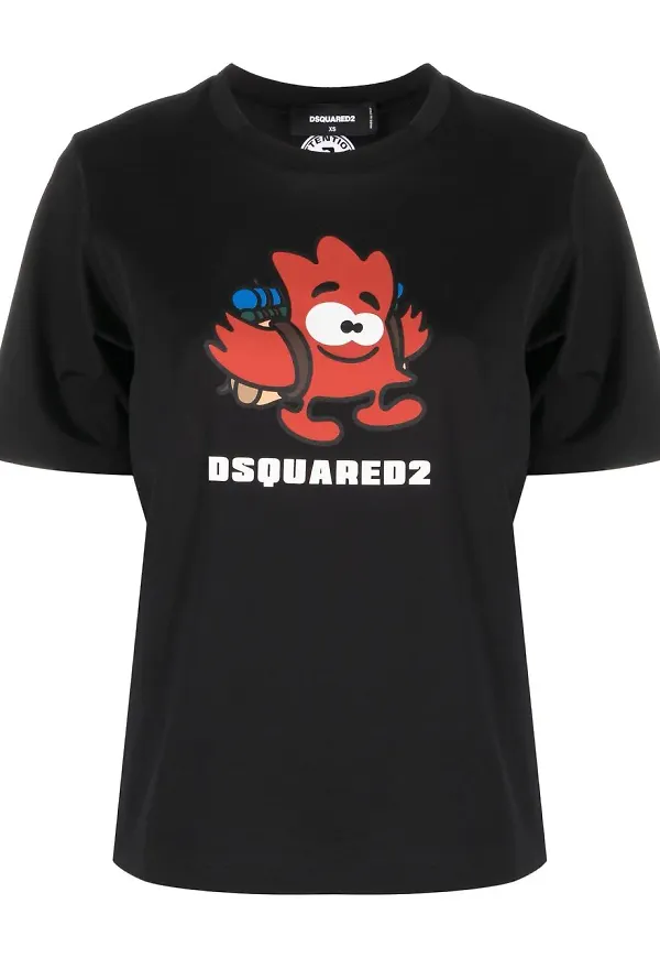 Dsquared2 t-shirt med grafiskt tryck - Svart