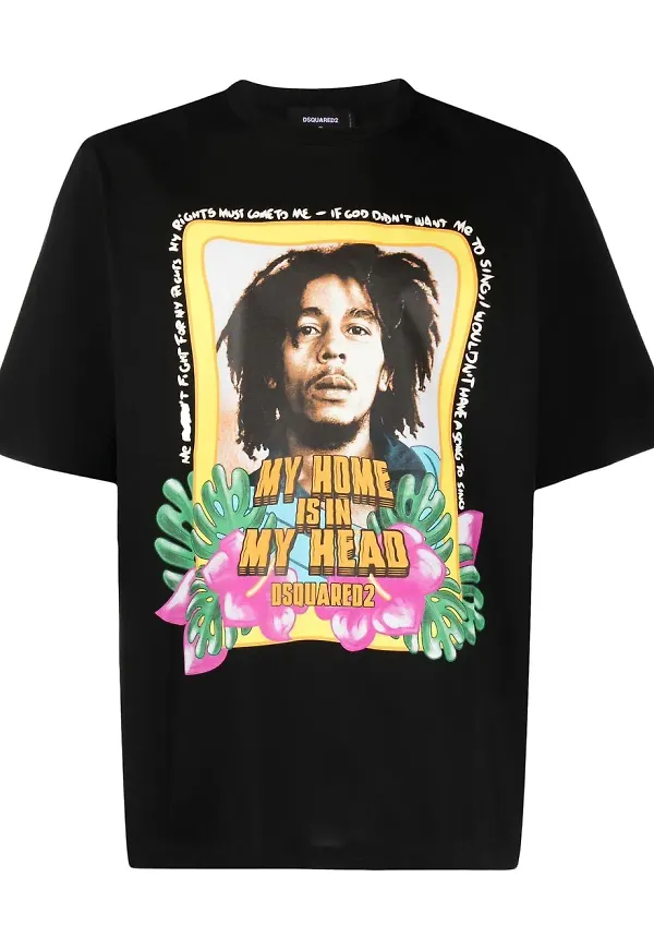 Dsquared2 t-shirt med grafiskt tryck - Svart