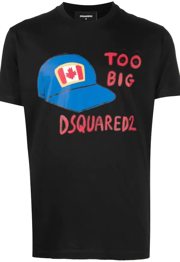 Dsquared2 t-shirt med grafiskt tryck - Svart