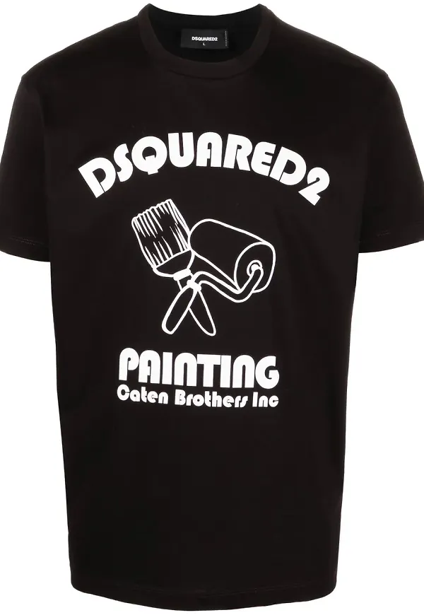 Dsquared2 t-shirt med grafiskt tryck - Svart