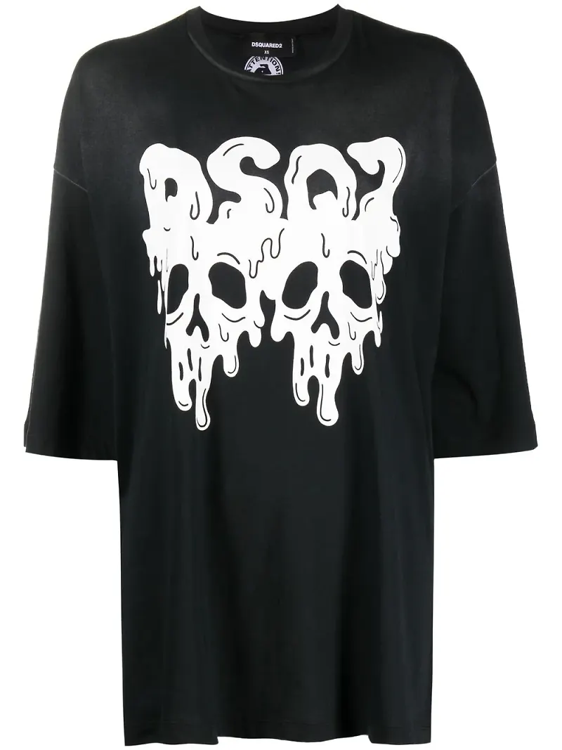 Dsquared2 t-shirt med grafiskt tryck - Svart