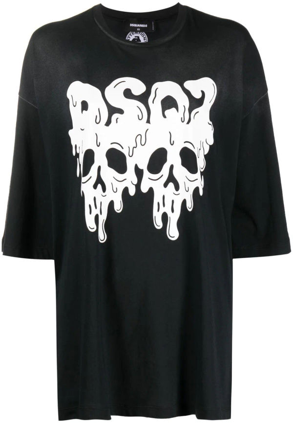 Dsquared2 t-shirt med grafiskt tryck - Svart