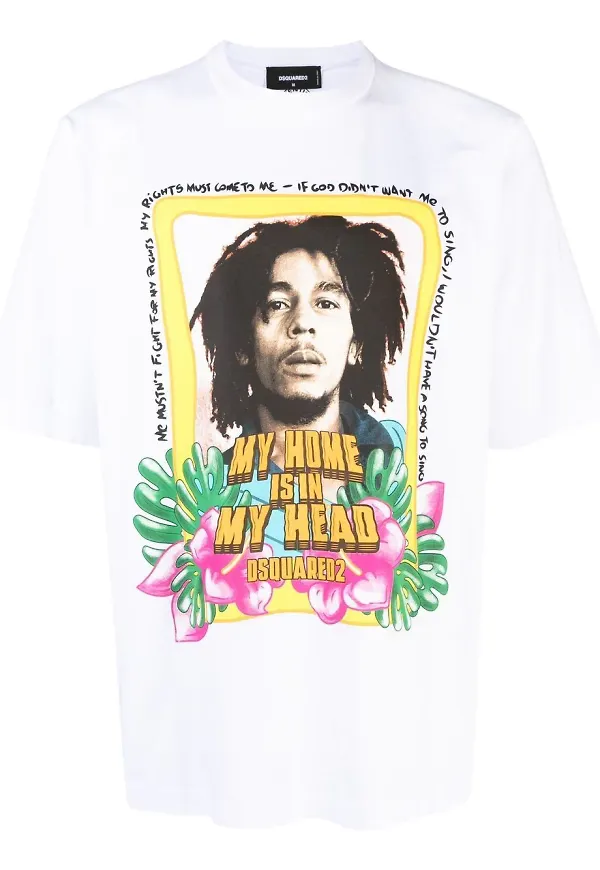Dsquared2 t-shirt med grafiskt tryck - Vit