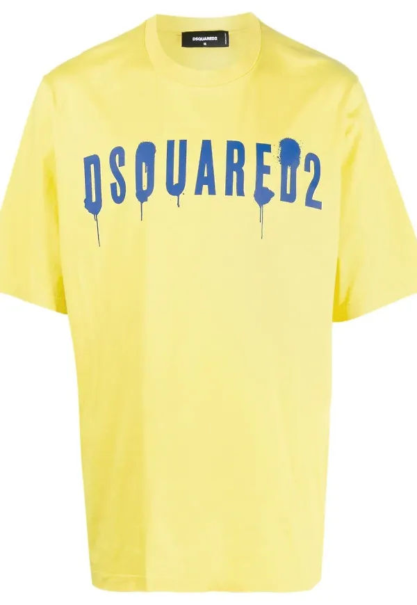 Dsquared2 t-shirt med logotyp - Gul