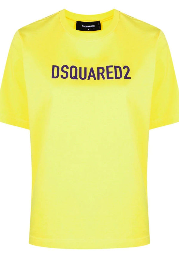 Dsquared2 t-shirt med logotyp - Gul