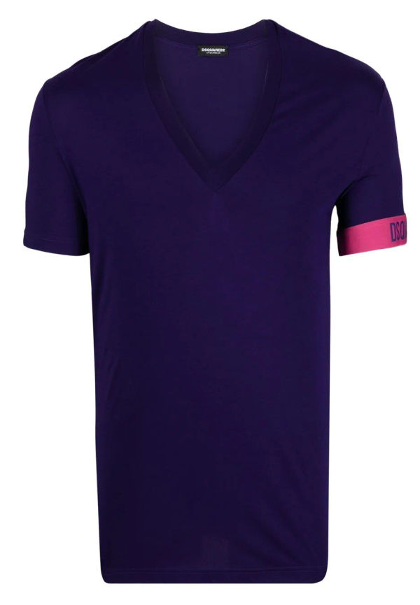 Dsquared2 t-shirt med logotyp - Lila