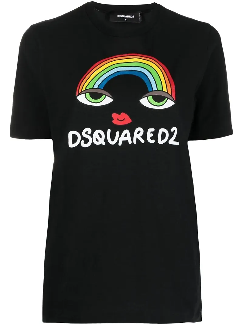 Dsquared2 t-shirt med logotyp - Svart