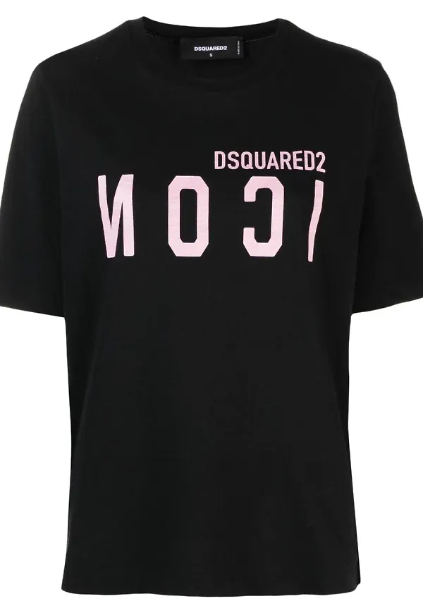 Dsquared2 t-shirt med logotyp - Svart
