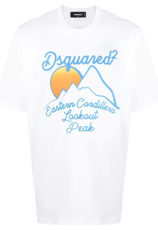 Dsquared2 t-shirt med logotyp - Vit