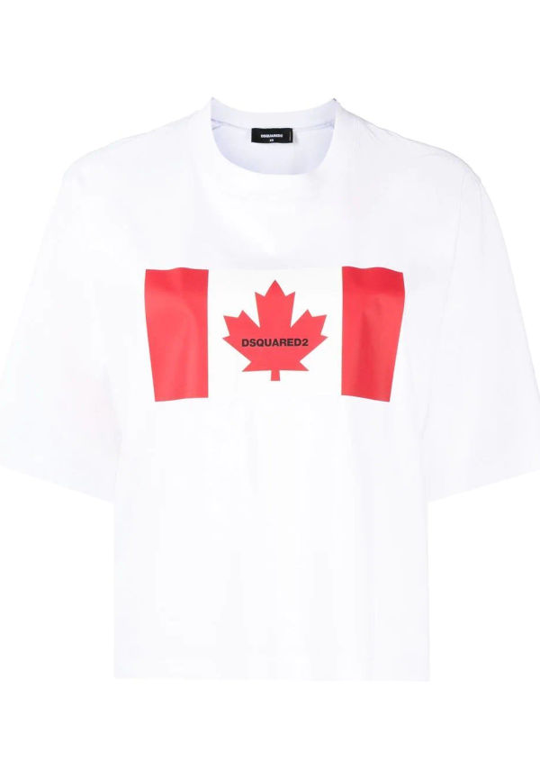 Dsquared2 t-shirt med oversize-ärm - Vit