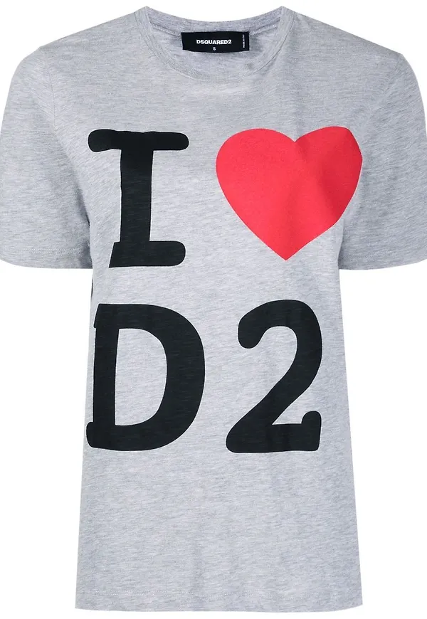 Dsquared2 t-shirt med slogan - Grå