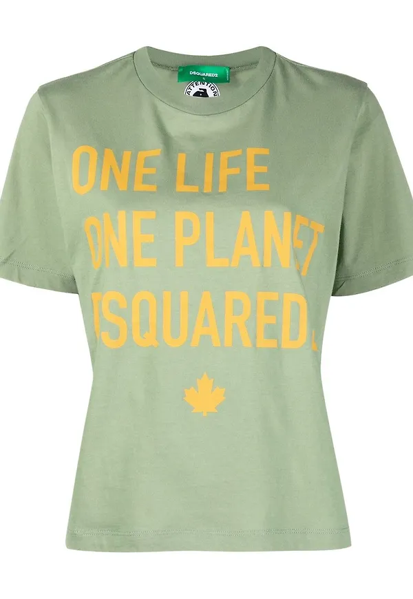 Dsquared2 t-shirt med slogan - Grön