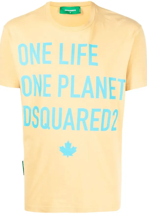 Dsquared2 t-shirt med slogan - Gul