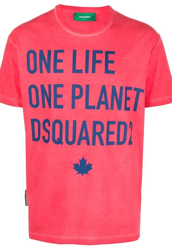 Dsquared2 t-shirt med slogan - Rosa