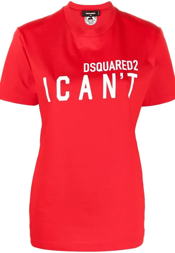 Dsquared2 t-shirt med slogan - Röd