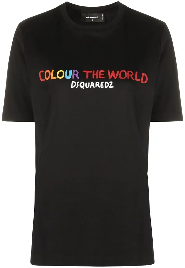 Dsquared2 t-shirt med slogan - Svart