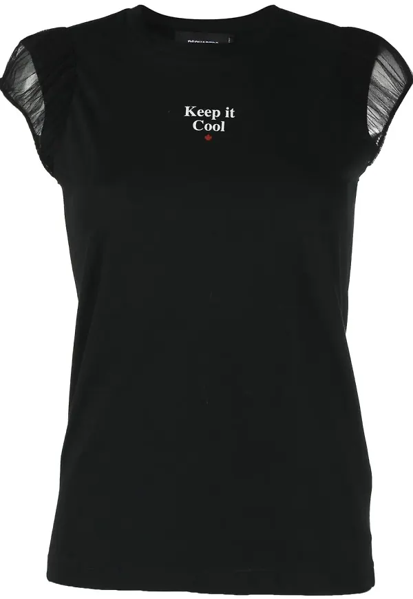 Dsquared2 t-shirt med slogan - Svart