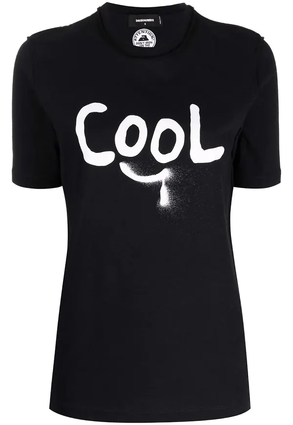 Dsquared2 t-shirt med slogan - Svart