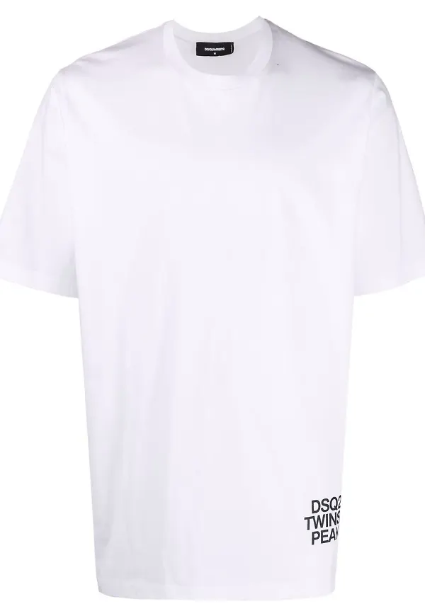 Dsquared2 t-shirt med slogan - Vit