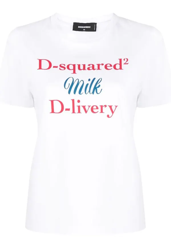 Dsquared2 t-shirt med slogan - Vit