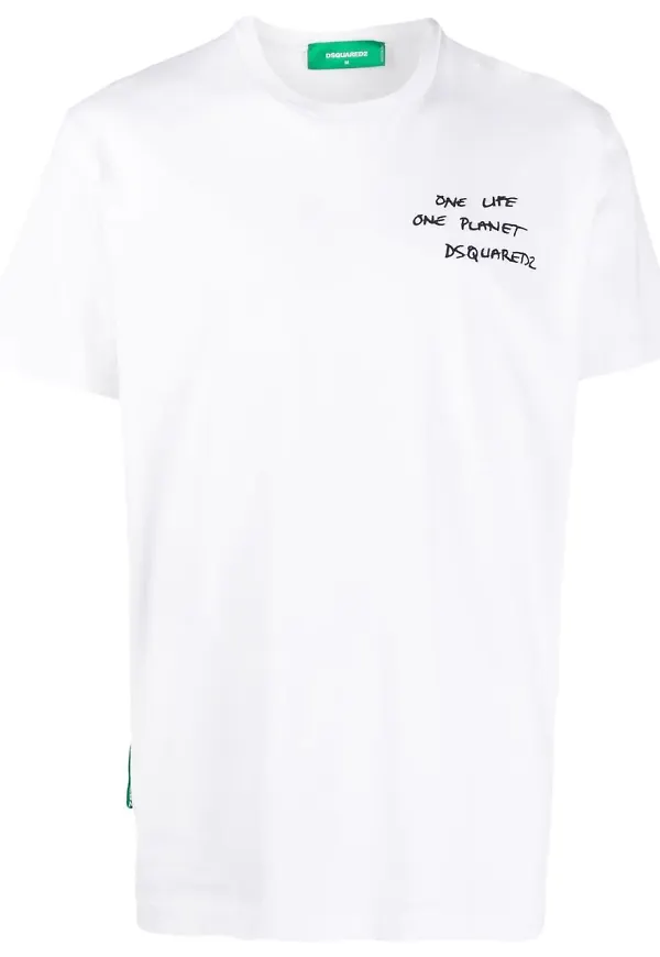 Dsquared2 t-shirt med slogan - Vit
