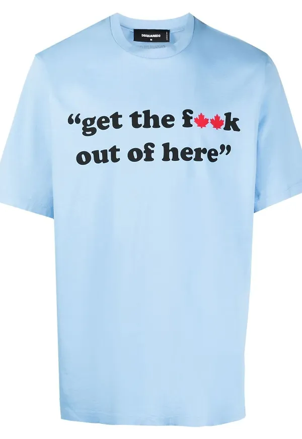 Dsquared2 t-shirt med tryck - Blå