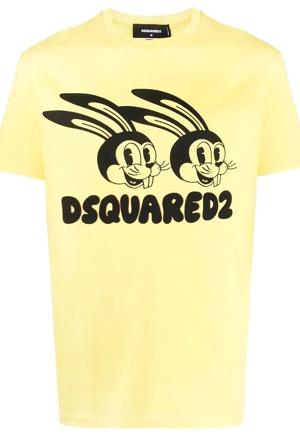 Dsquared2 t-shirt med tryck - Gul
