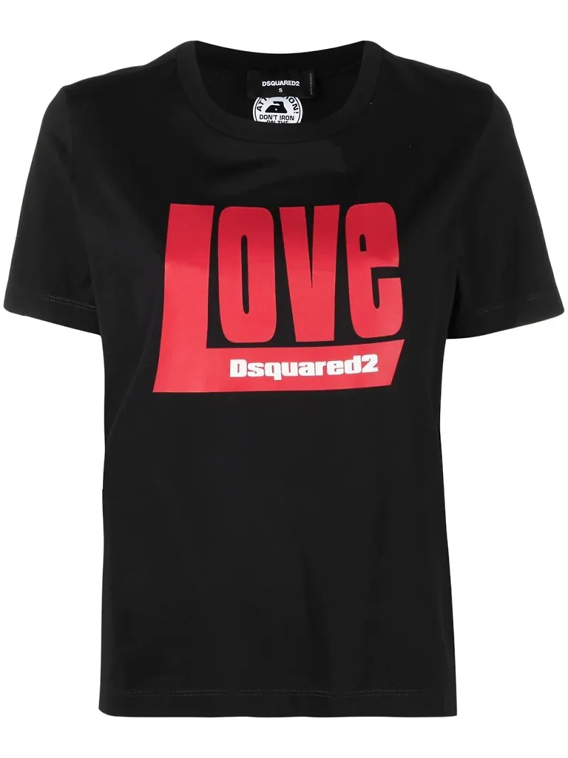 Dsquared2 t-shirt med tryck - Svart