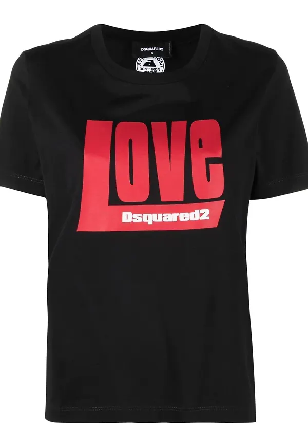Dsquared2 t-shirt med tryck - Svart