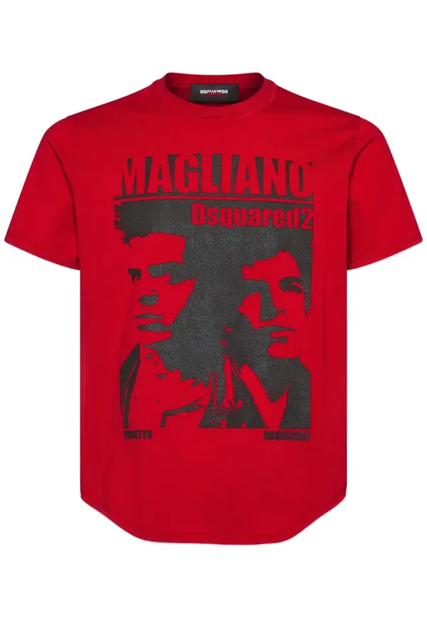 DSQUARED2 t-shirt med grafiskt tryck - Röd