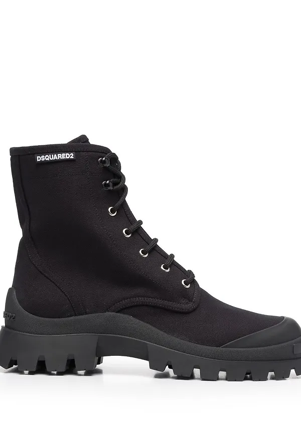 Dsquared2 Tank Combat stövletter - Svart