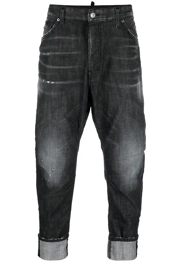Dsquared2 tapered-jeans med slitning - Grå