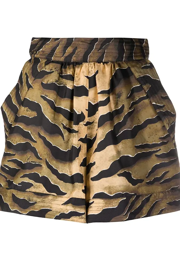 Dsquared2 tigerrandiga shorts - Svart