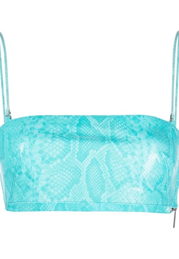 Dsquared2 totebag i ormskinn - Blå