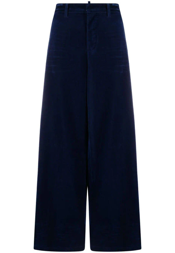 Dsquared2 Traveller byxor med vida ben - Blå