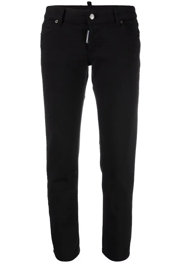 Dsquared2 trekvartsbyxor med låg midja - Svart
