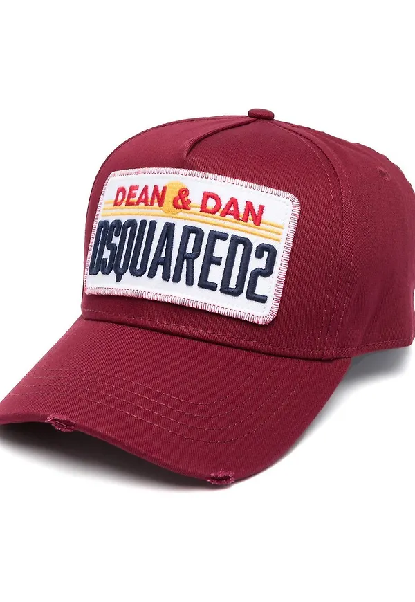 Dsquared2 truckerkeps med logotypmärke - Röd