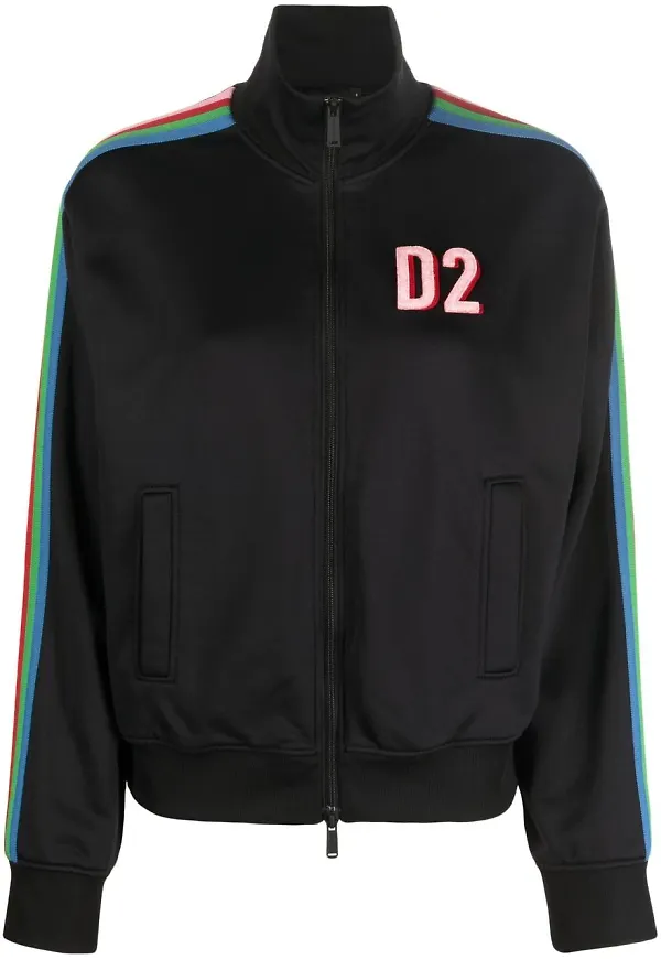 Dsquared2 träningsjacka med dragkedja - Svart