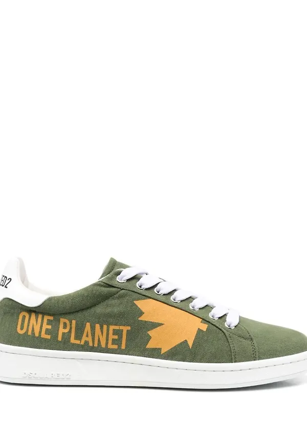 Dsquared2 träningsskor med slogan - Grön