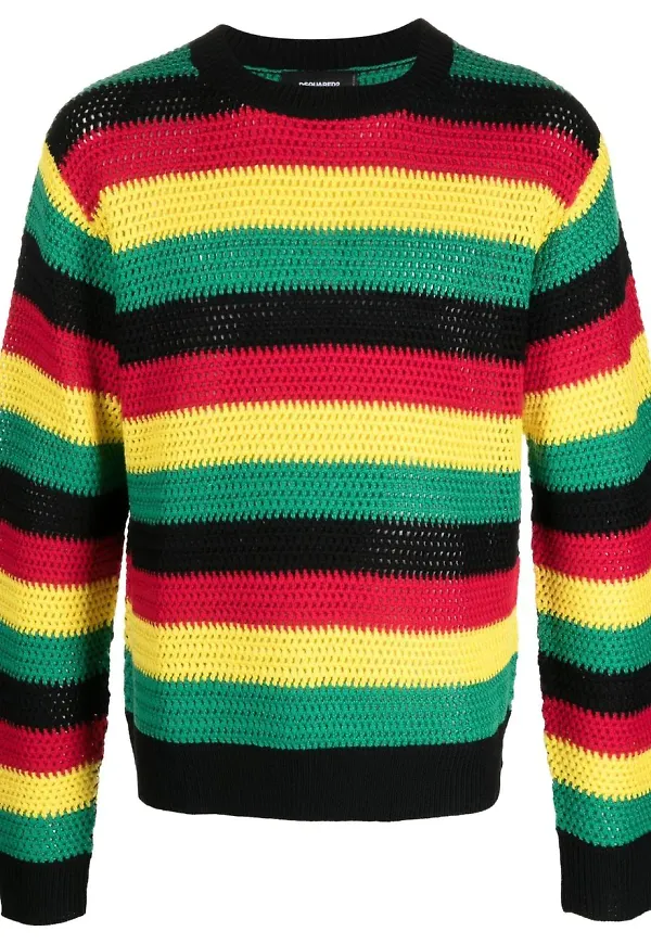 Dsquared2 tröja i jungfruull - Röd