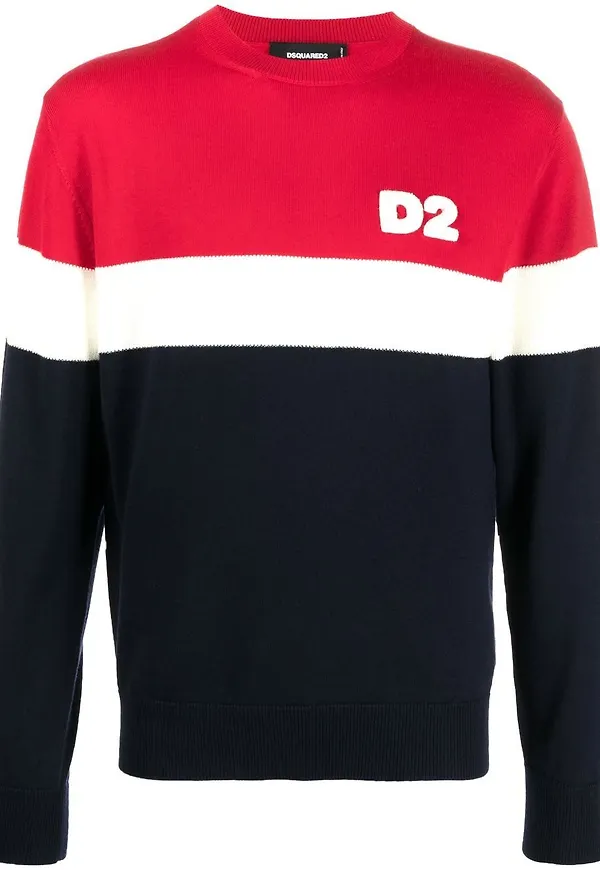 Dsquared2 tröja med färgblock - Blå