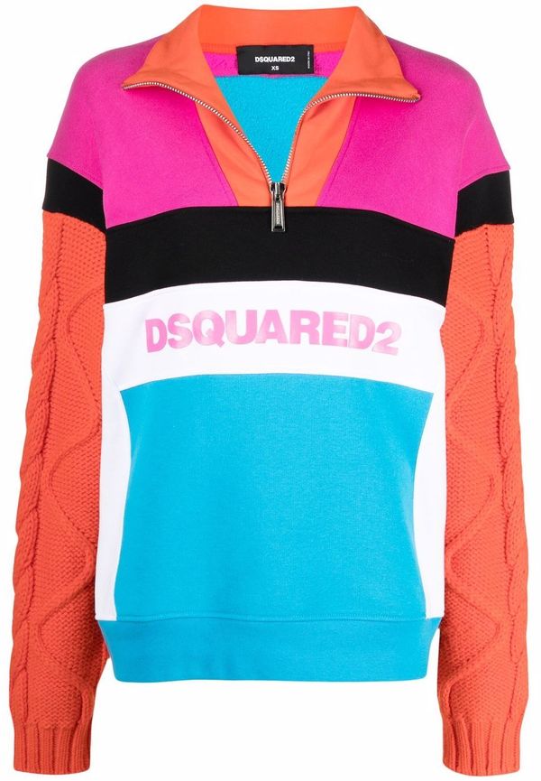 Dsquared2 tröja med färgblock - Rosa